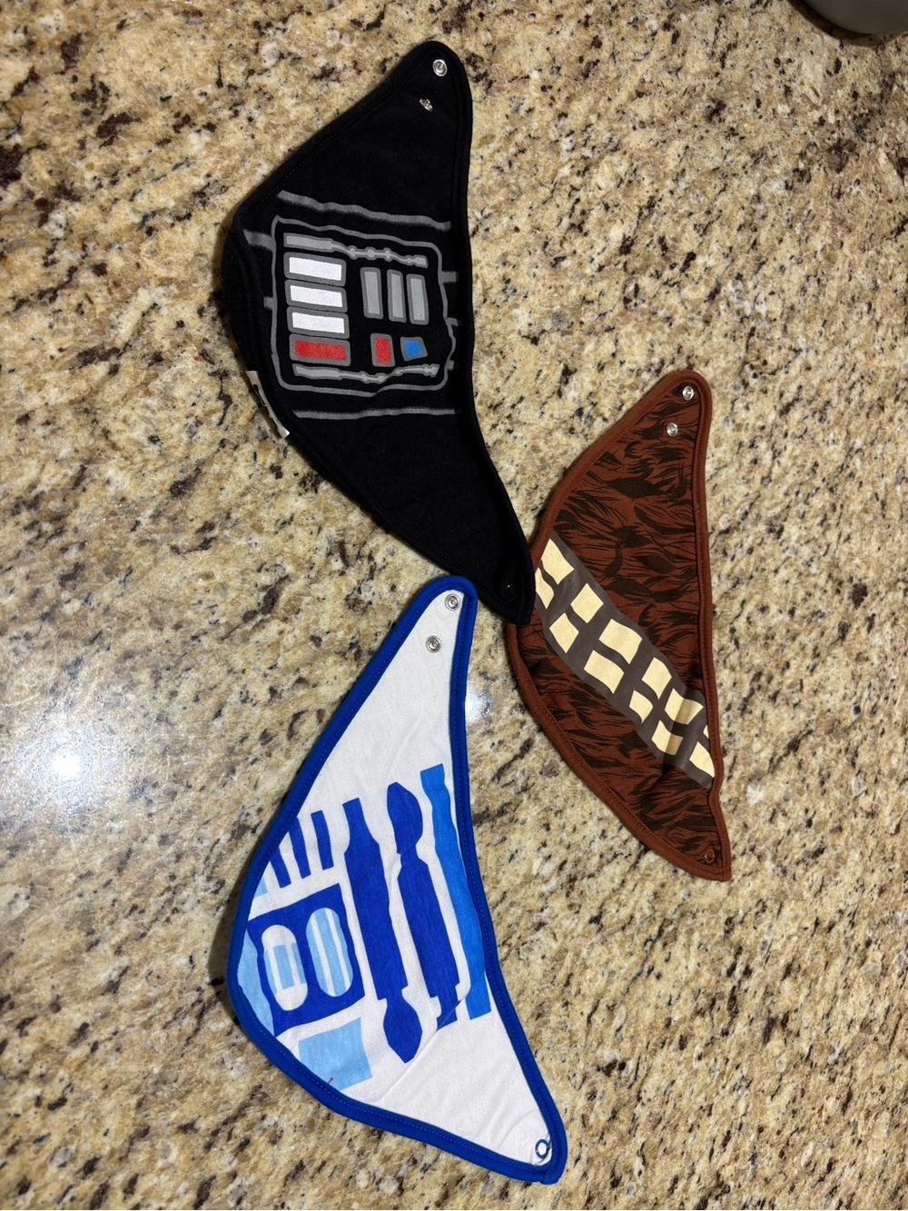 Star Wars Black Blue Brown Character Bandana Bibs